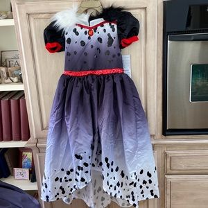 Disney Disguise dress Cruella de Vil Villians sz M 8-10 NWT costume play